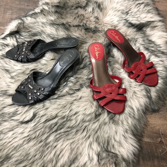 Cole Haan open toe kitty heels size 9 - Picture 7 of 8